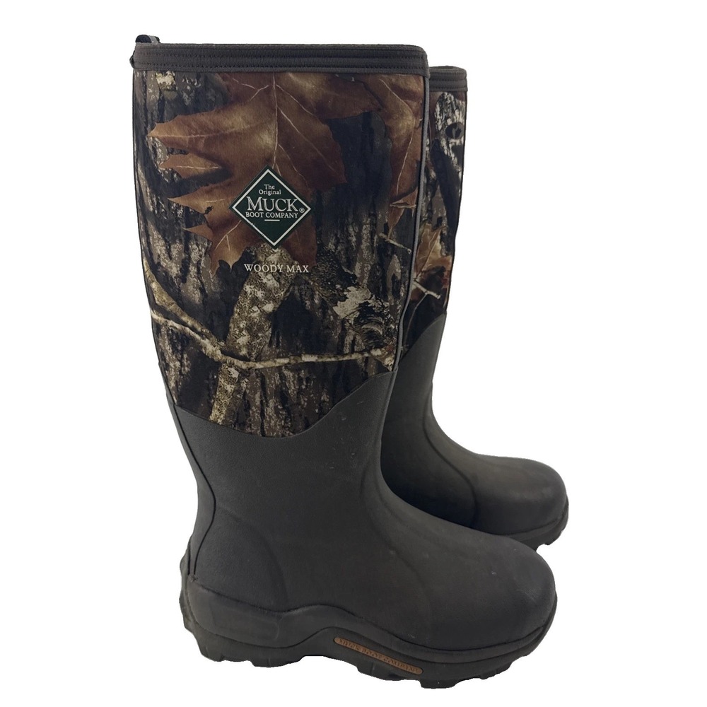 Muck Woody Max Women 8 Men 7 Camo Hunting Boots Waterproof Insulated Mossy Oak